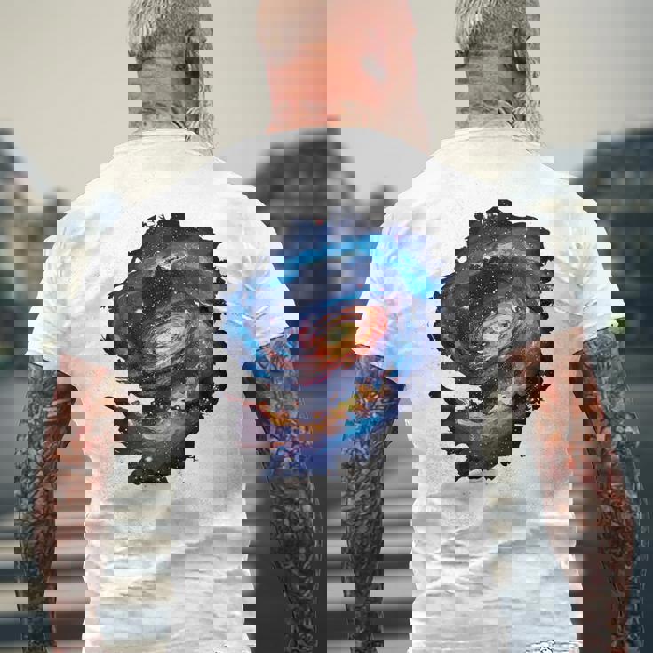 Galaxy Backprint メンズTシャツ バックプリント 高齢者への贈り物