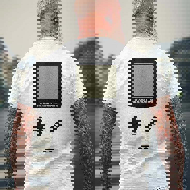 Gameboy オリジナルゲーマー 面白いオタクビデオゲームシャツ メンズTシャツ バックプリント 高齢者への贈り物