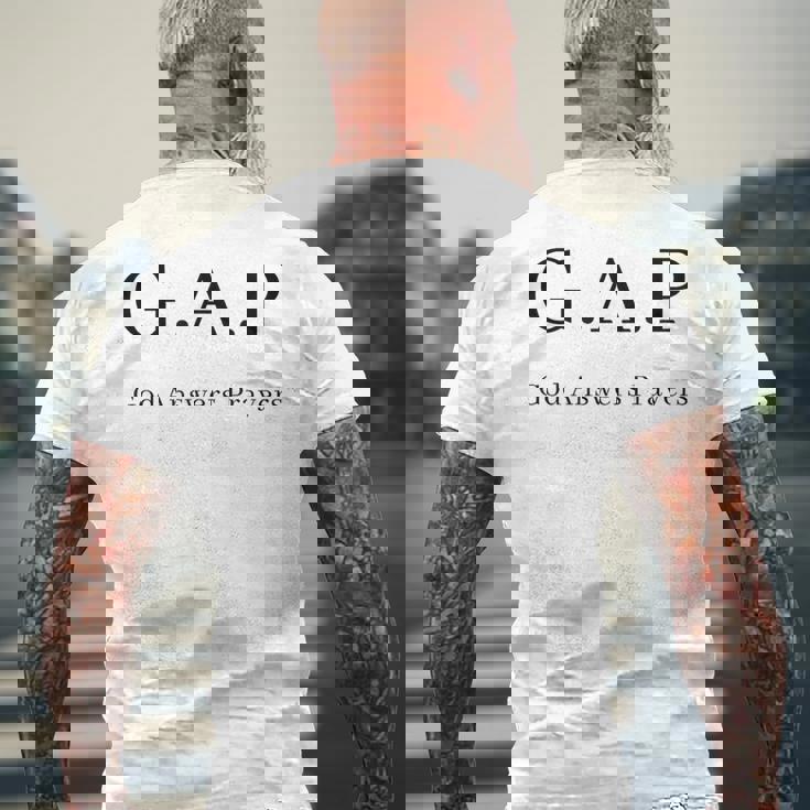 GAP 神は祈りに答えてくださる メンズTシャツ バックプリント 高齢者への贈り物