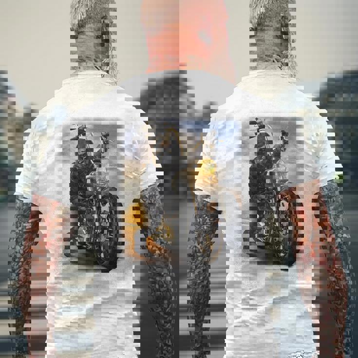 Gorilla ライディングチョッパー オートバイ メンズTシャツ バックプリント 高齢者への贈り物