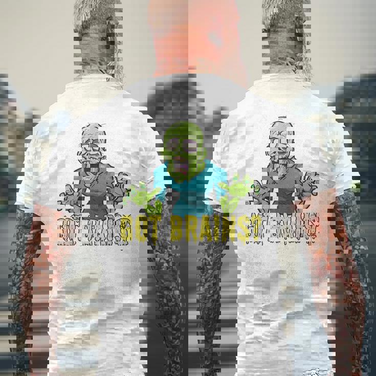 Got Brains Hungry Zombie ハロウィン 漫画 ゾンビ メンズTシャツ バックプリント 高齢者への贈り物