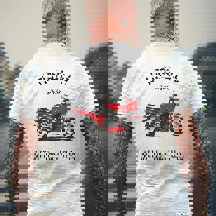 Gpz 900 R オートバイバイカー メンズTシャツ バックプリント 高齢者への贈り物