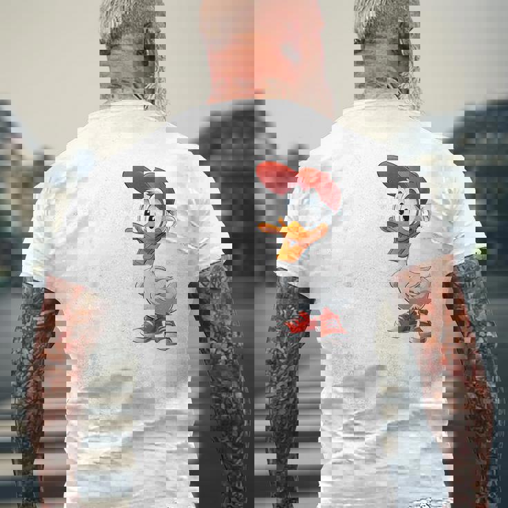 Groovige 年金ダック 年金受給者r ダック おかしな退職年金 メンズTシャツ バックプリント 高齢者への贈り物