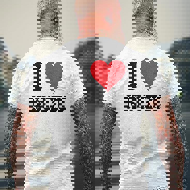 I Heart いすゞ ファーストネーム I Love パーソナライズ メンズTシャツ バックプリント 高齢者への贈り物