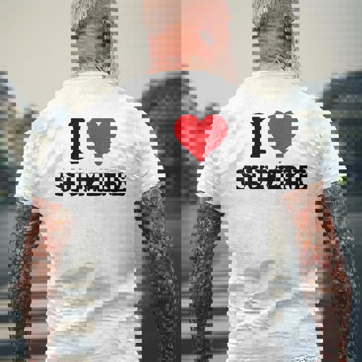 I Heartumire 名 I Love パーソナライズ メンズTシャツ バックプリント 高齢者への贈り物