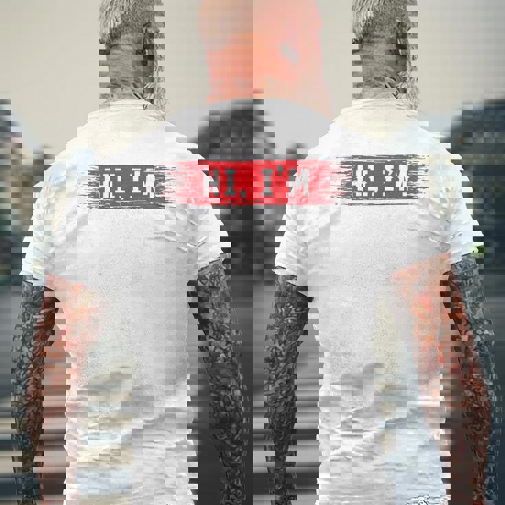 Hi I'm Tommy 名前 Tommy 長袖tシャツ メンズTシャツ バックプリント 高齢者への贈り物