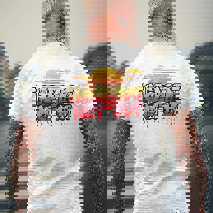 I Hold That Not Out Denglishaying メンズTシャツ バックプリント 高齢者への贈り物