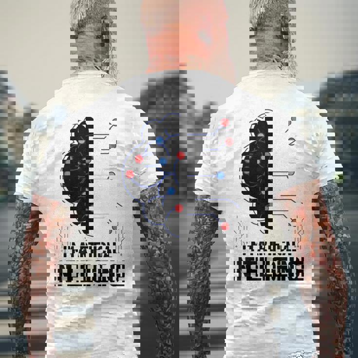 I'm Artificial Intelligence Ai人工知能 メンズTシャツ バックプリント 高齢者への贈り物