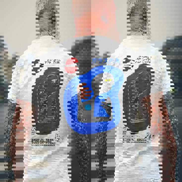 Iiizø ガラスの海eis 公演記念 メンズTシャツ バックプリント 高齢者への贈り物