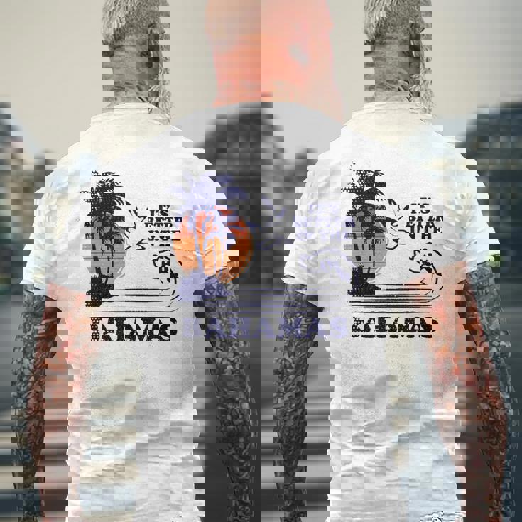 It's Better In The Bahamas メンズTシャツ バックプリント 高齢者への贈り物