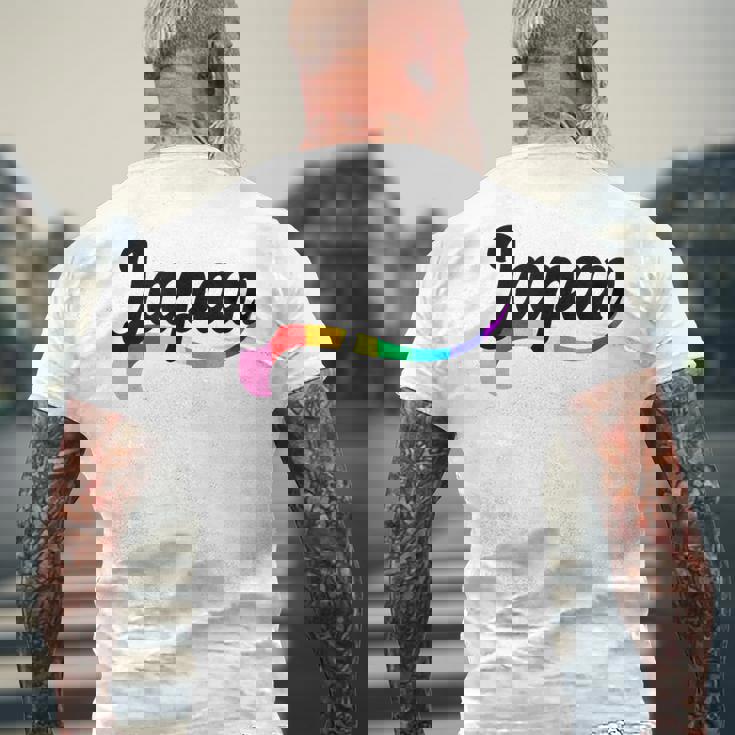 Japan ゲイ プライド Lgbtqi クィア 愛 東京 日本 ニッポン メンズTシャツ バックプリント 高齢者への贈り物