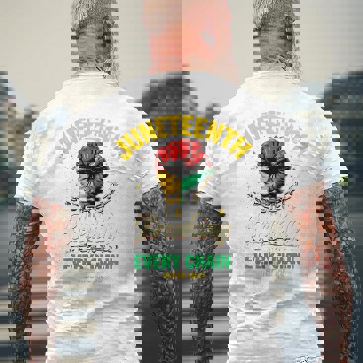 Junenth Breaking Every Chainince 1865 Fist Pride 長袖tシャツ メンズTシャツ バックプリント 高齢者への贈り物