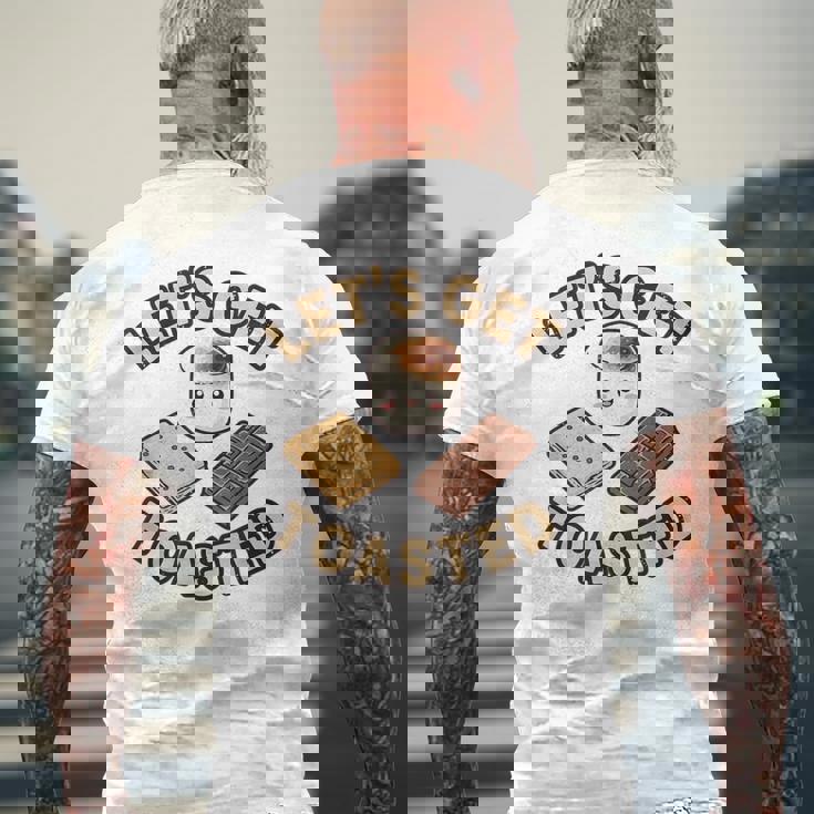 Kawaii'mores Let's Get Toast キュート 面白い キャンプ 駄洒落。 メンズTシャツ バックプリント 高齢者への贈り物