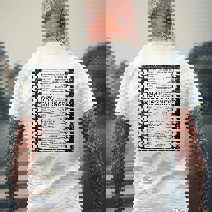 Kenko ひとことシリーズ「偉人のひとこと」［背面デザイン］ メンズTシャツ バックプリント 高齢者への贈り物