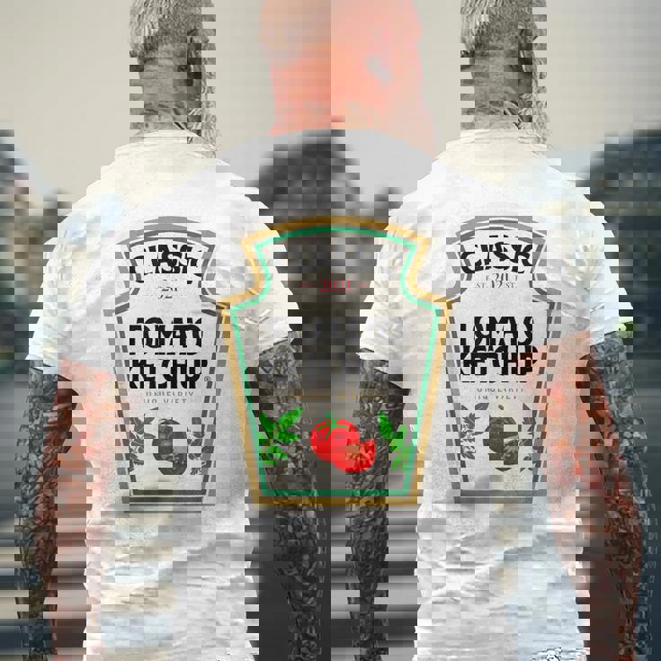 Ketchup ハロウィンコスチューム トマトマッチング ハロウィンケチャップ メンズTシャツ バックプリント 高齢者への贈り物