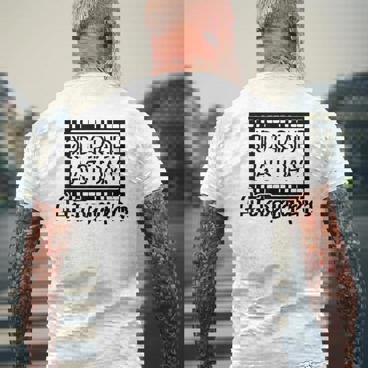 Last Day サイン入り 卒業 3年生 記念品 メンズTシャツ バックプリント 高齢者への贈り物