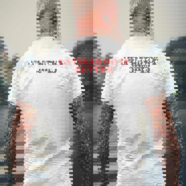 Latinas Do It Better Y2k Aesthetic メンズTシャツ バックプリント 高齢者への贈り物