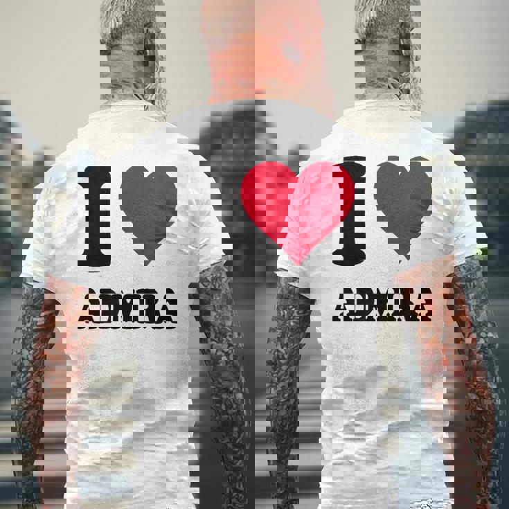 I Love Admira メンズTシャツ バックプリント 高齢者への贈り物