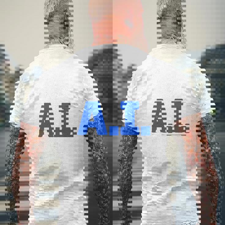 I Love AI 人工知能 長袖tシャツ メンズTシャツ バックプリント 高齢者への贈り物