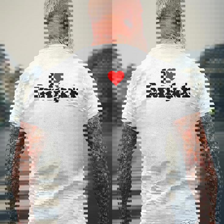 I Love Heart Bangkok タイ Bk Bkk メンズTシャツ バックプリント 高齢者への贈り物