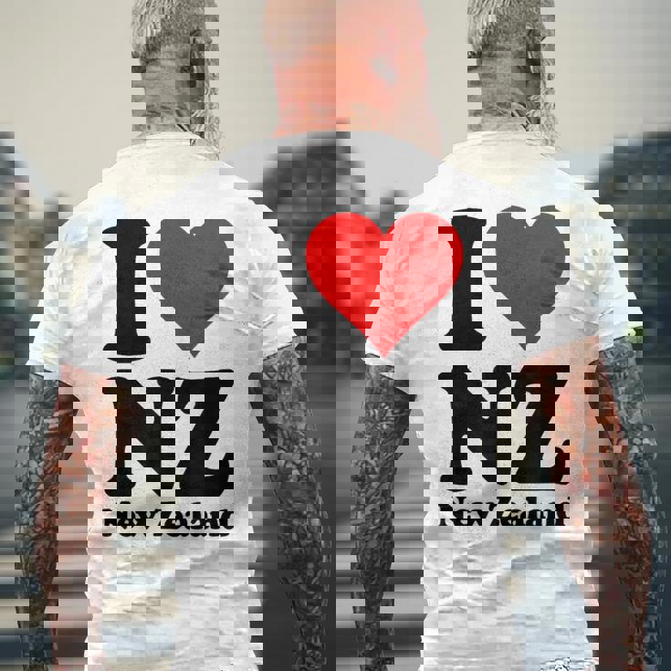 I Love Heart ニュージーランド Nz キウイマオリ文化 メンズTシャツ バックプリント 高齢者への贈り物