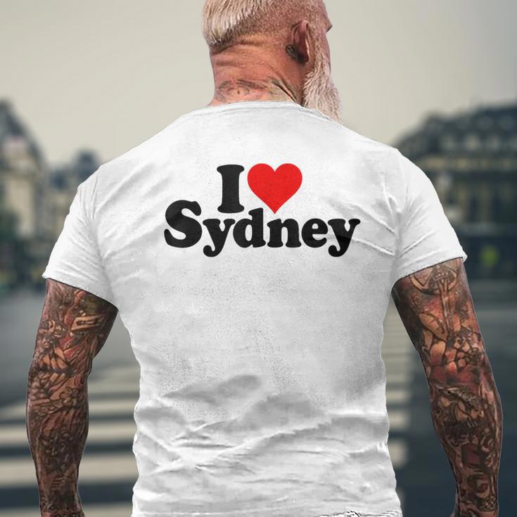 I Love Heartydneyyd Namee Australia メンズTシャツ バックプリント 高齢者への贈り物