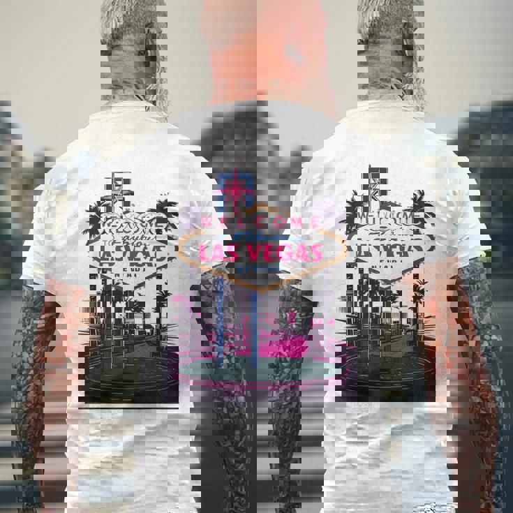 I Love Lasegas ネバダシティ ベガス お土産 ギフト ラスベガス メンズTシャツ バックプリント 高齢者への贈り物