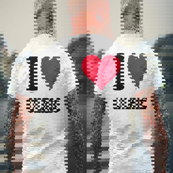 I Love Ulric メンズTシャツ バックプリント 高齢者への贈り物