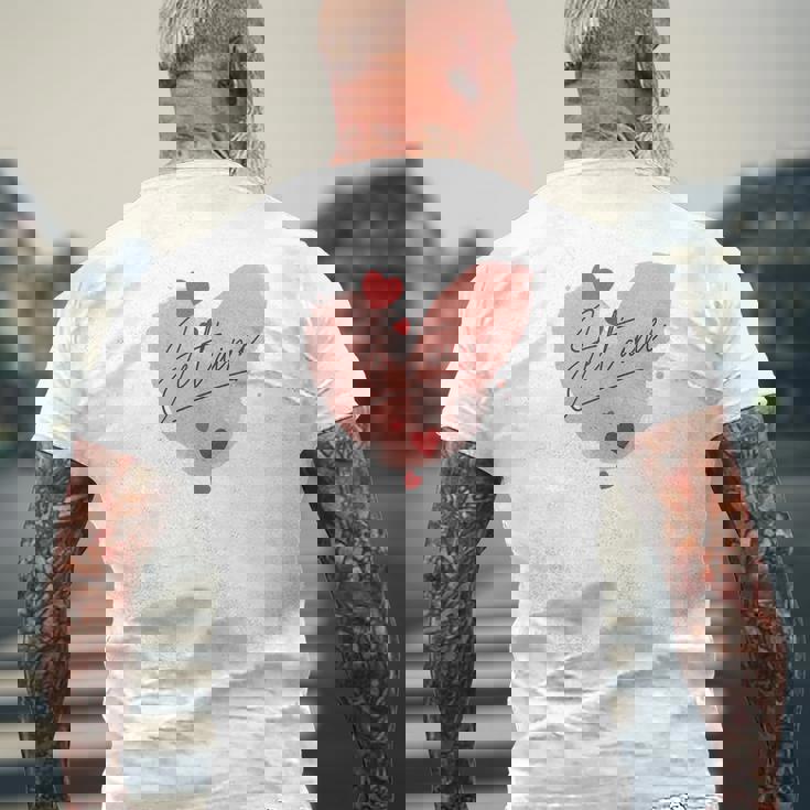 I Love You A Elegant Declaration Of Love I Love You メンズTシャツ バックプリント 高齢者への贈り物