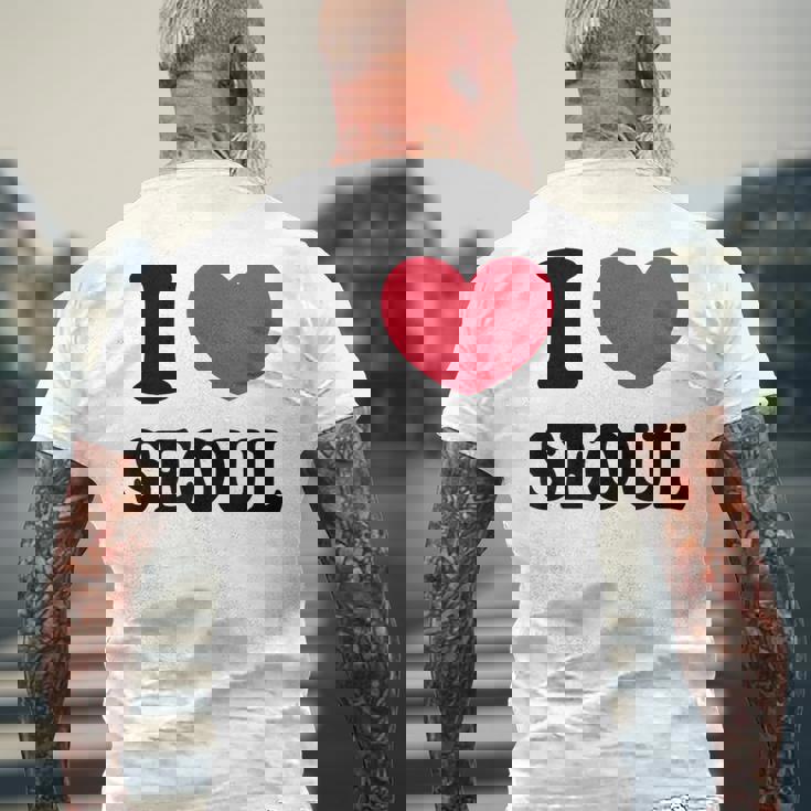 I Loveeoul アイ・ラブ・ソウル メンズTシャツ バックプリント 高齢者への贈り物