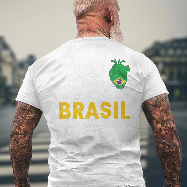 Maillot Brésil Football Brésil Drapeau Brésil Football T-shirt imprimé au dos Cadeaux pour les vieillards