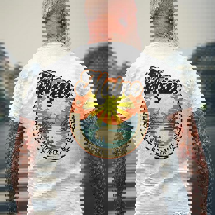 Maine Usa ハイキング ハイカー バックパッカー ハイキング 山 アウトドア 長袖tシャツ メンズTシャツ バックプリント 高齢者への贈り物