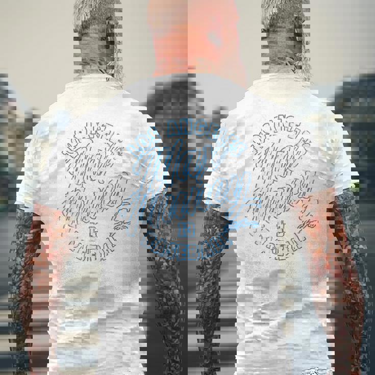 Max Muncy ロサンゼルス 野球 ヴィンテージ 筆記体 Mlbpa メンズTシャツ バックプリント 高齢者への贈り物