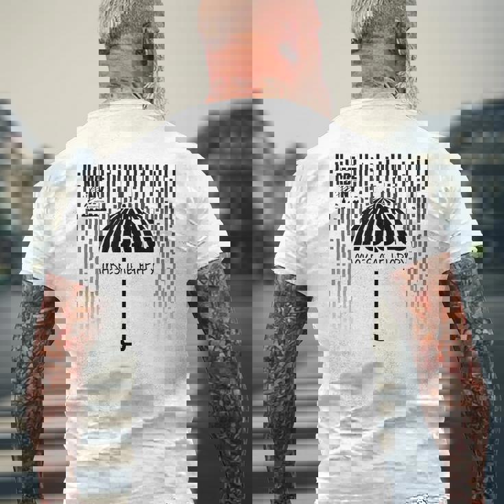 Music Makes Me Happy、音楽にインスパイアされたアパレル、ニューヨーク、ジャズ メンズTシャツ バックプリント 高齢者への贈り物