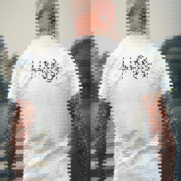 My Heart Beats Foroftball ソフトボーラー ハートビート メンズTシャツ バックプリント 高齢者への贈り物