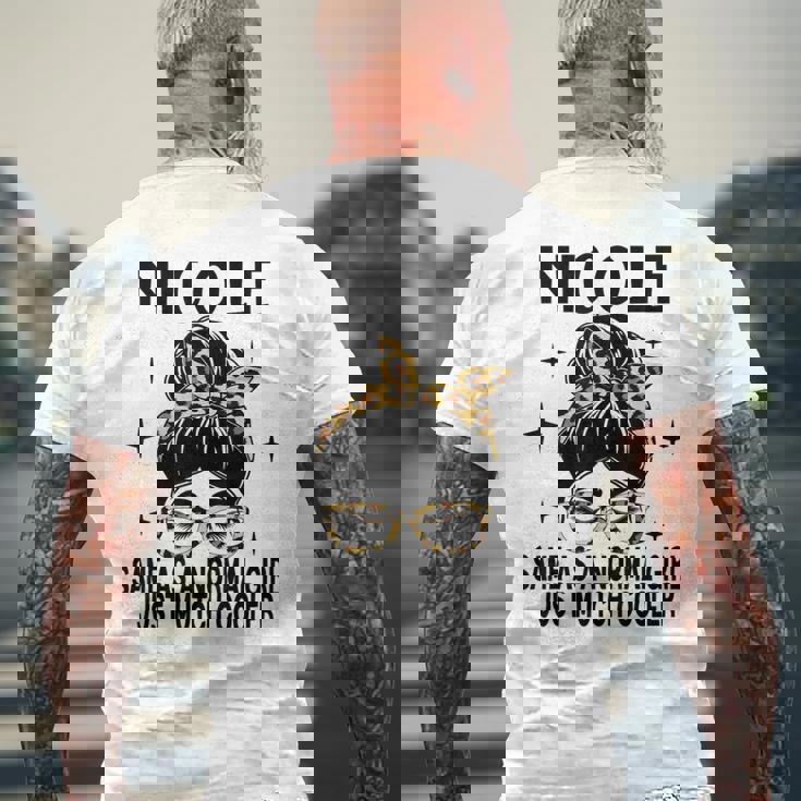 Nicole コスチューム かわいい 定義 名入れ Nicole メンズTシャツ バックプリント 高齢者への贈り物