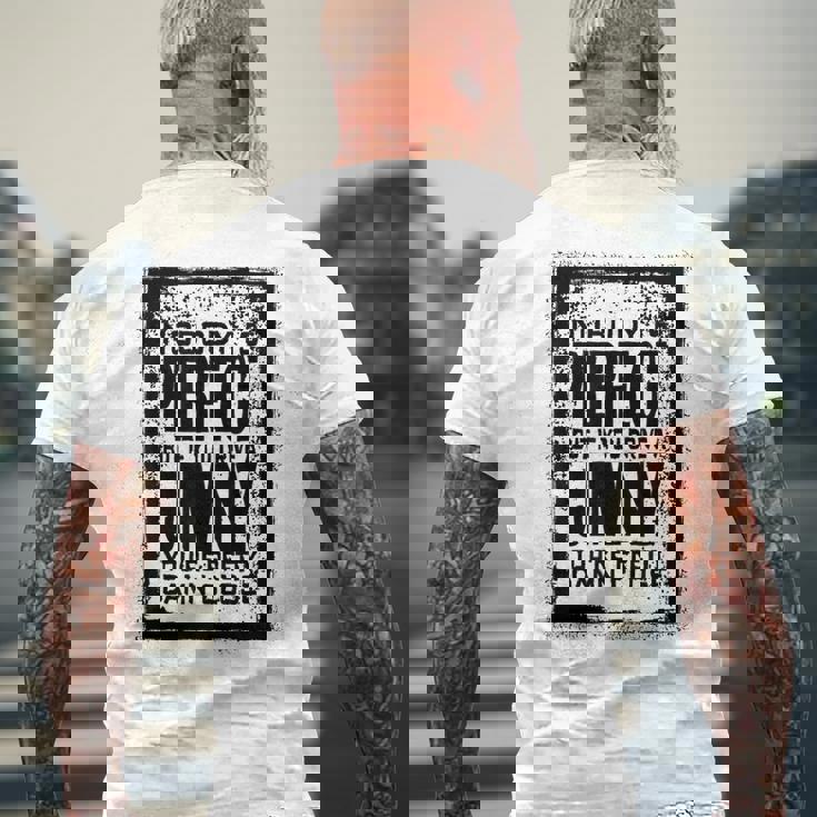 Niemand Is Perfect Jimny オフロード 4X4 アドベンチャー 4Wd Gj Hj Fj メンズTシャツ バックプリント 高齢者への贈り物