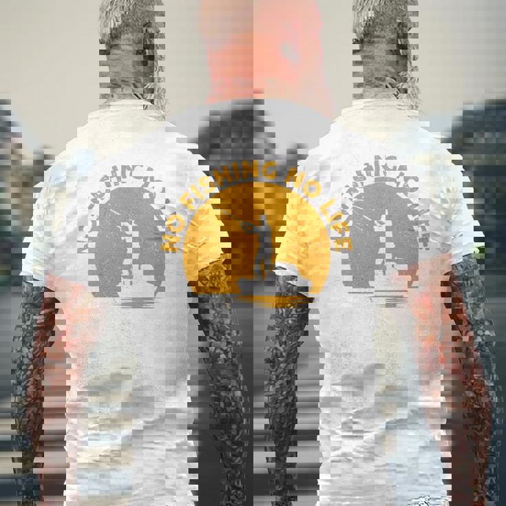 No Fishing No Life 釣り フィッシング ロゴ プリント 長袖tシャツ メンズTシャツ バックプリント 高齢者への贈り物