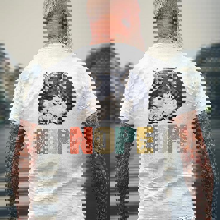 Nope 眠るシベリアンハスキーデザイン 長袖tシャツ メンズTシャツ バックプリント 高齢者への贈り物