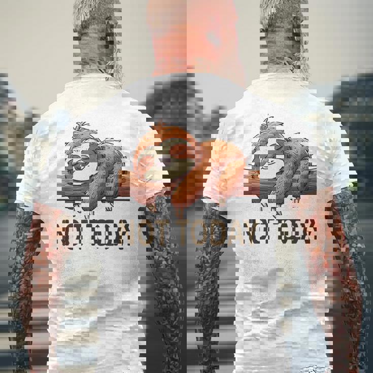 Not Todayloth 今日はナマケモノ メンズTシャツ バックプリント 高齢者への贈り物