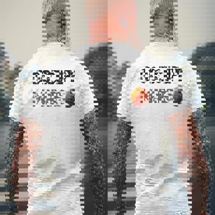 Occupy Mars 公式スペース Nasa 火星ミッション メンズTシャツ バックプリント 高齢者への贈り物