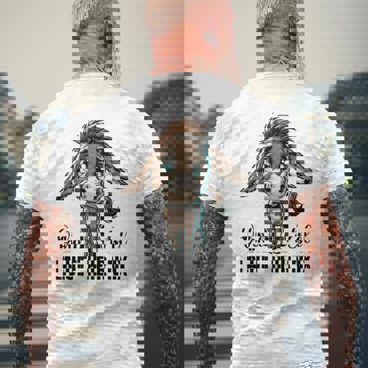 Ohne Esel Läuft Hier Nix ロバ 牧場 農業 ロバ メンズTシャツ バックプリント 高齢者への贈り物