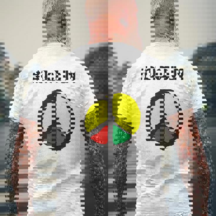 Olodum メンズTシャツ バックプリント 高齢者への贈り物