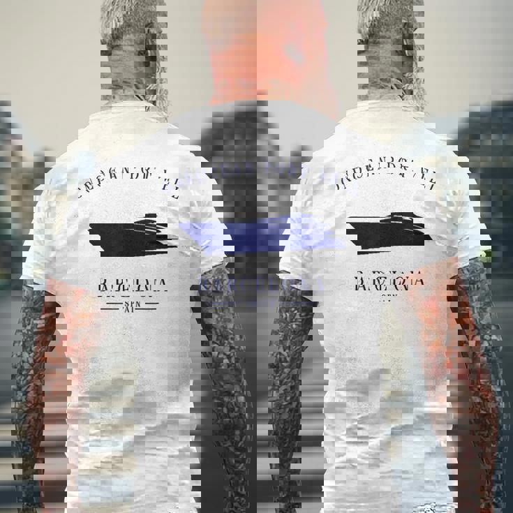 Oneocean Portell Marina バルセロナ ヨットクラブ スペイン リビエラ メンズTシャツ バックプリント 高齢者への贈り物