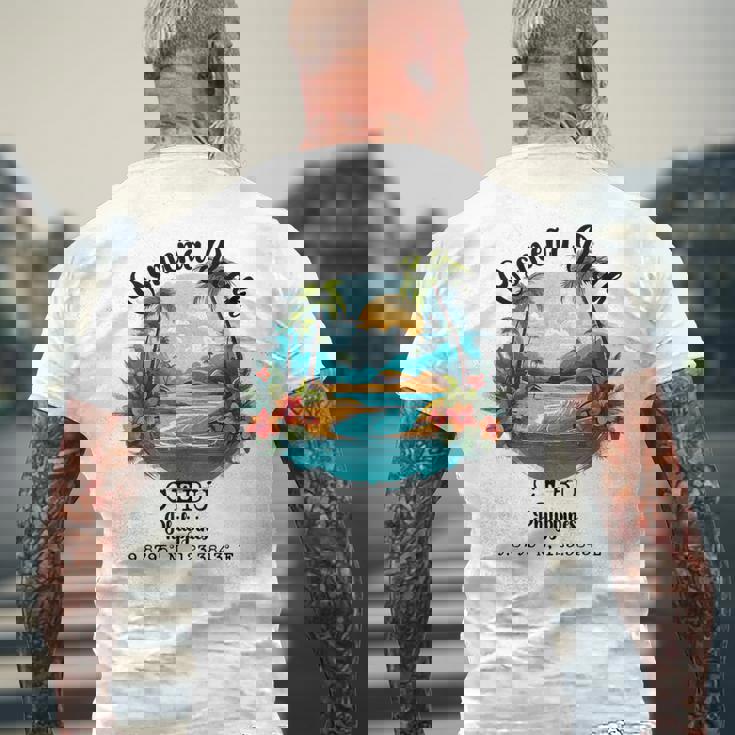 Osmeña Peak セブ フィリピン 島 バケーション お土産 メンズTシャツ バックプリント 高齢者への贈り物