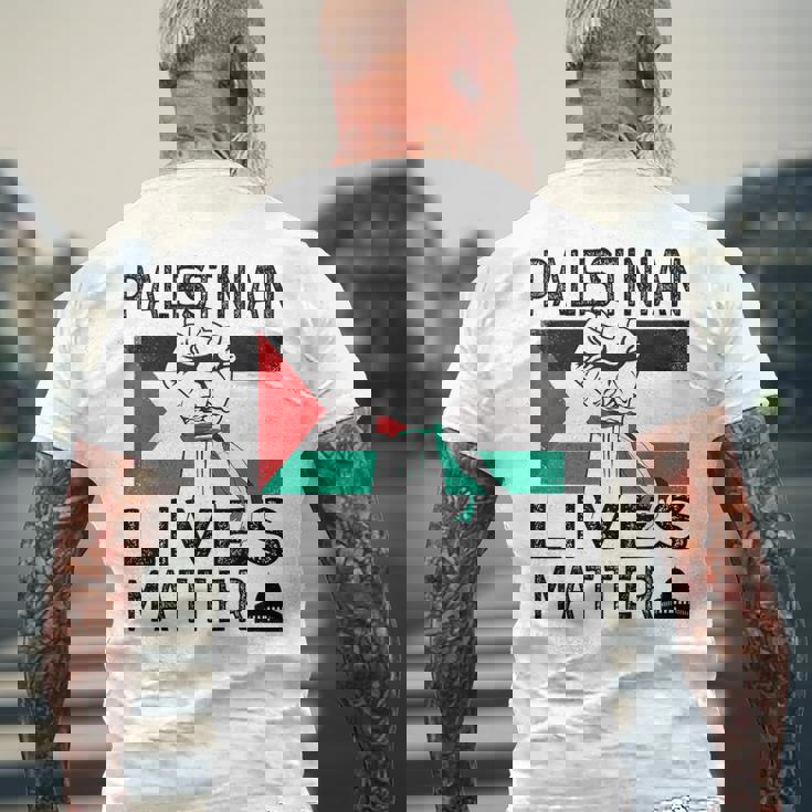 Palestinian Lives Matter メンズTシャツ バックプリント 高齢者への贈り物