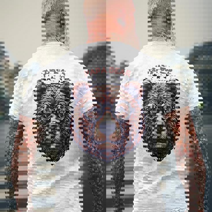 メンズ Papa Bear Face サングラス Papa Bear Lover 父の日 メンズTシャツ バックプリント 高齢者への贈り物