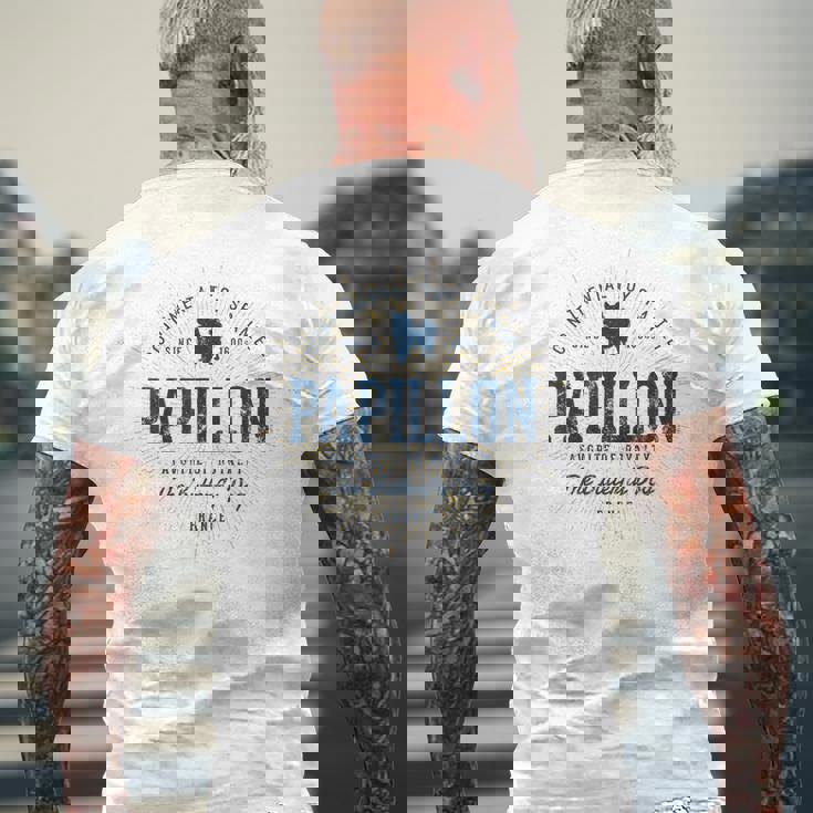 Papillon ヴィンテージパピヨン メンズTシャツ バックプリント 高齢者への贈り物