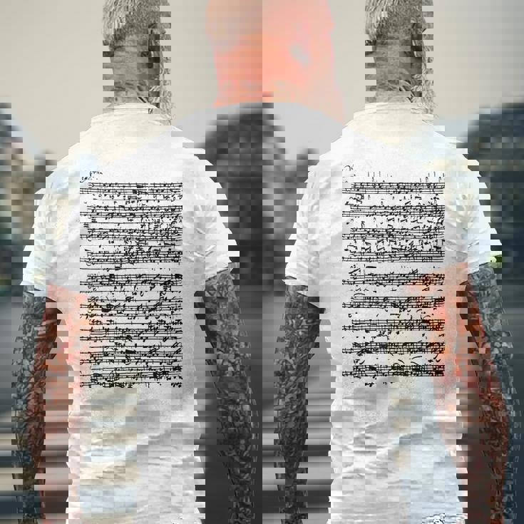 Partita Ciaconna バイオリン バッハ シャコンヌ メンズTシャツ バックプリント 高齢者への贈り物