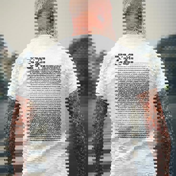 Pi 314 Pi 数字記号 数学 科学ギフト メンズTシャツ バックプリント 高齢者への贈り物